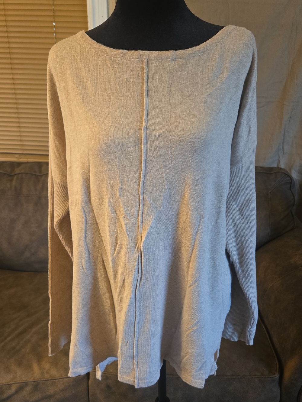Style & Co. Beige Knit Pullover Sweater